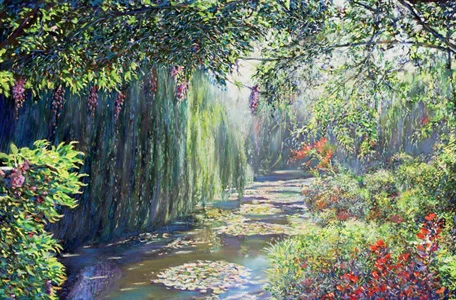 Water Garden, a pastel painting by Paul Fortis